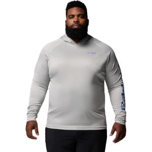 imageColumbia Mens Terminal TackkleHoodieCool Grey HeatherVivid Blue Logo