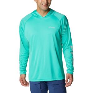 imageColumbia Mens Terminal TackkleHoodieElectric TurquoiseCool Grey Logo