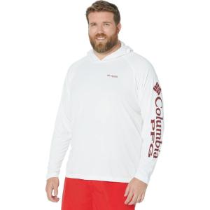 imageColumbia Mens Terminal TackkleHoodieWhiteRed Jasper Logo