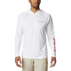 imageColumbia Mens Terminal TackkleHoodieWhiteRed Spark Logo