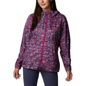 imageColumbia Womens Flash Forward Printed WindbreakerWild Fuchsia Dotty Disguise Print