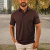 imageColumbia Mens Golf Drive Polo Shirt Omni Wick Performance Breathable Short SleeveBrown