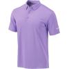 imageColumbia Mens Golf Drive Polo Shirt Omni Wick Performance Breathable Short SleeveFrosted Purple