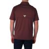 imageColumbia Mens Golf Flycaster Pocket Polo Shirt Omni Wick Breathable Short SleeveMaroon