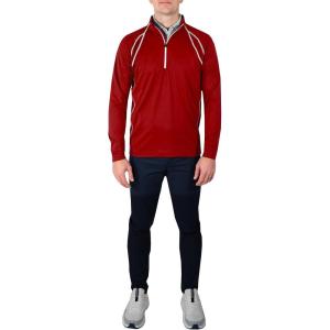 imageColumbia Golf Mens OmniHeat Range Session 14 Zip PulloverIntense Red
