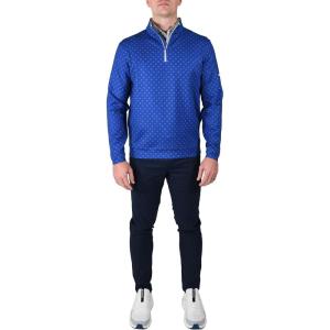 imageColumbia Golf Mens OmniWick Printed Wickhams Hills PulloverPrinted Azul