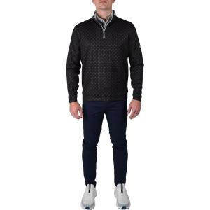 imageColumbia Golf Mens OmniWick Printed Wickhams Hills PulloverPrinted Black