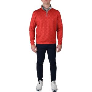 imageColumbia Golf Mens OmniWick Printed Wickhams Hills PulloverPrinted Intense Red