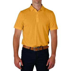 imageColumbia Mens Golf Drive Polo Shirt Omni Wick Performance Breathable Short SleeveAztec Gold