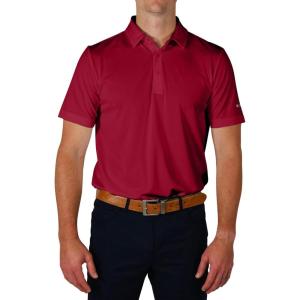 imageColumbia Mens Golf Drive Polo Shirt Omni Wick Performance Breathable Short SleeveGarnet