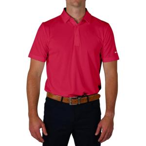 imageColumbia Mens Golf Drive Polo Shirt Omni Wick Performance Breathable Short SleeveRuby Red