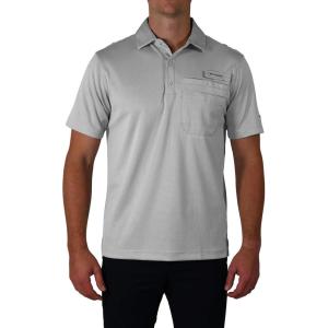 imageColumbia Mens Golf Flycaster Pocket Polo Shirt Omni Wick Breathable Short SleeveCool Grey