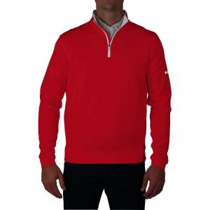 imageColumbia Mens Golf Wickhams Hills Quarter Zip OMNI WICK PulloverIntense Red
