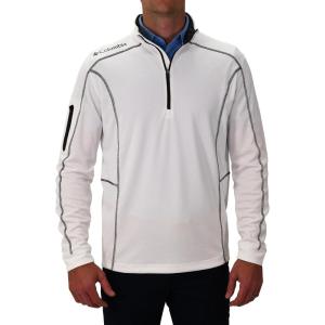 imageColumbia Mens OMNI WICK Shotgun 14 Zip Pullover Breathable Long SleeveWhite