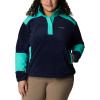 imageColumbia Womens Benton Springs Crop PulloverDark NocturnalElectric Turquoise