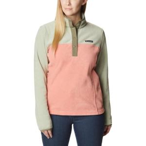 imageColumbia Womens Benton Springs Half Snap PulloverFaded PeachSafariStone Green