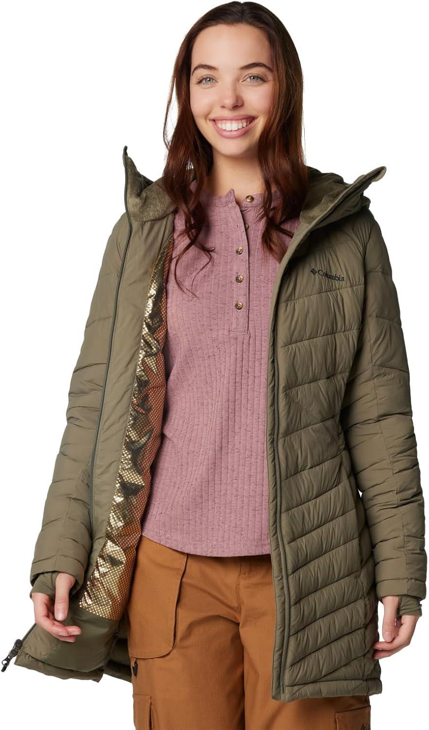 imageColumbia womens Joy Peak Ii Mid JacketStone Green