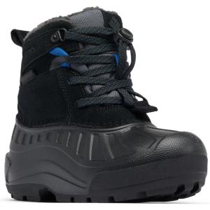 imageColumbia UnisexChild Youth Powderbug Alpine Waterproof Snow BootDark GreyMountain Blue
