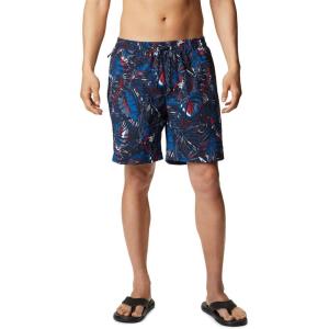 imageColumbia Mens Standard M Summerdry ShortBright Indigo King Palm Multi