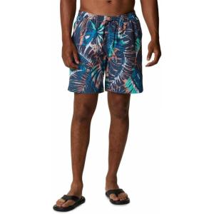 imageColumbia Mens Standard M Summerdry ShortDark Mountain King Palm Multi