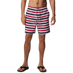 imageColumbia Mens Summertide Stretch Printed ShortMountain Red Marker Stripe