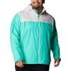 imageColumbia Mens bigtall Big ampamp Tall Glennaker Lake Packable Rain JacketElectric Turquoise  Nimbus Grey