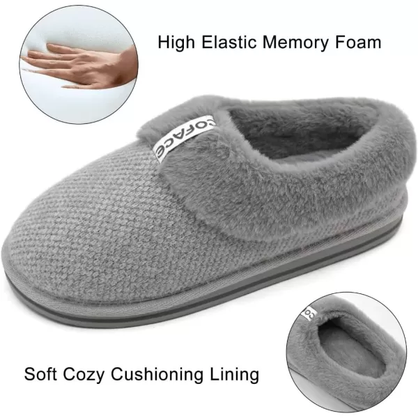COFACE Womens Fluff Slippers Memory Foam Slip on House Slippers Ladies Comfortable Warm Plush Fur Slipper With Cozy Cushion Lining
