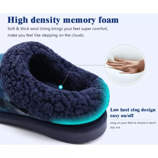 COFACE Mens Cozy Memory Foam Clog Slippers With Arch Support Explosive Suede Warm House Shoes Indoor Outdoor Slip On Rubber Sole Size 7-15)