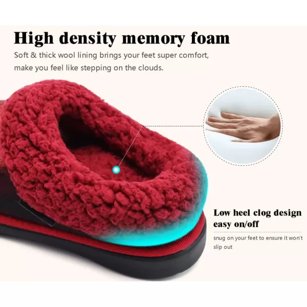 COFACE Mens Cozy Memory Foam Clog Slippers With Arch Support Explosive Suede Warm House Shoes Indoor Outdoor Slip On Rubber Sole Size 7-15)