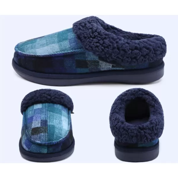 COFACE Mens Cozy Memory Foam Clog Slippers With Arch Support Explosive Suede Warm House Shoes Indoor Outdoor Slip On Rubber Sole Size 7-15)