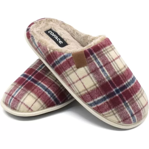 COFACE Unisex Mens Womens Cozy Memory Foam Scuff Slippers Casual Slip On Warm House Shoes Indoor/Outdoor Sandal Slippers With Arch Support Rubber Sole Size 4-15