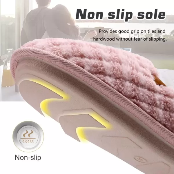 COFACE Unisex Mens Womens Cozy Memory Foam Scuff Slippers Casual Slip On Warm House Shoes Indoor/Outdoor Sandal Slippers With Arch Support Rubber Sole Size 4-15