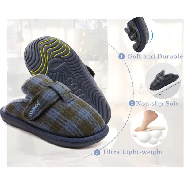 COFACE Unisex Mens Womens Cozy Memory Foam Scuff Slippers Casual Slip On Warm House Shoes Indoor/Outdoor Sandal Slippers With Arch Support Rubber Sole Size 4-15)