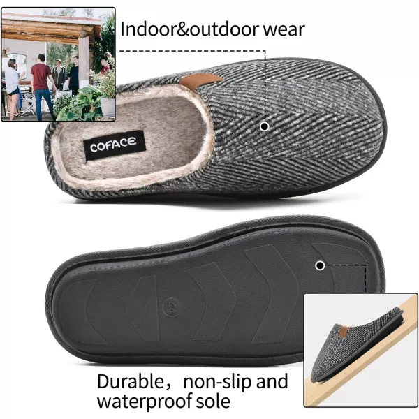 COFACE Unisex Mens Womens Cozy Memory Foam Scuff Slippers Casual Slip On Warm House Shoes Indoor/Outdoor Sandal Slippers With Arch Support Rubber Sole Size 4-15