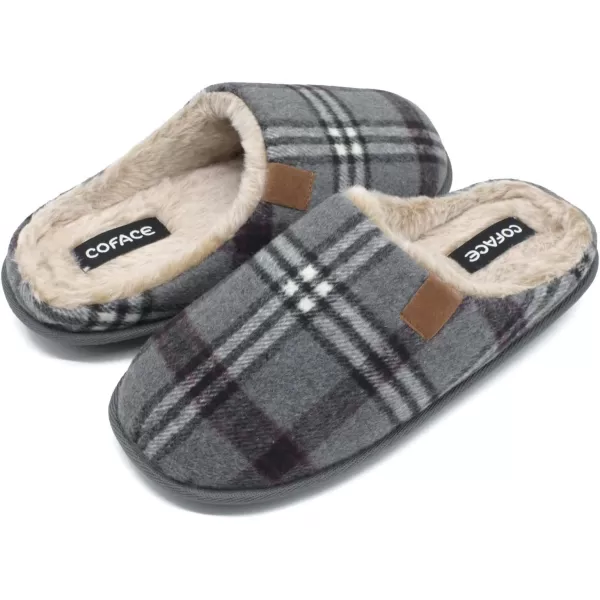 COFACE Unisex Mens Womens Cozy Memory Foam Scuff Slippers Casual Slip On Warm House Shoes Indoor/Outdoor Sandal Slippers With Arch Support Rubber Sole Size 4-15