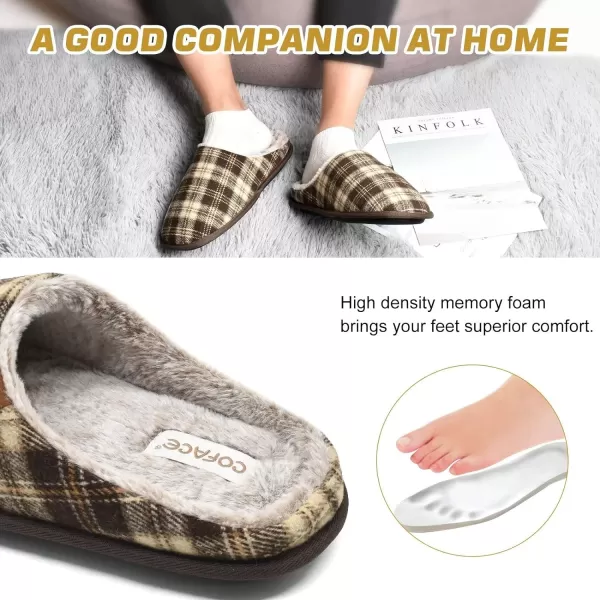 COFACE Unisex Mens Womens Cozy Memory Foam Scuff Slippers Casual Slip On Warm House Shoes Indoor/Outdoor Sandal Slippers With Arch Support Rubber Sole Size 4-15