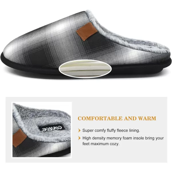 COFACE Unisex Mens Womens Cozy Memory Foam Scuff Slippers Casual Slip On Warm House Shoes Indoor/Outdoor Sandal Slippers With Arch Support Rubber Sole Size 4-15