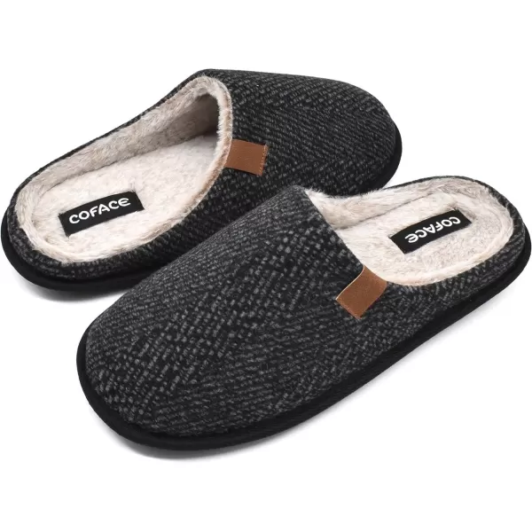 COFACE Unisex Mens Womens Cozy Memory Foam Scuff Slippers Casual Slip On Warm House Shoes Indoor/Outdoor Sandal Slippers With Arch Support Rubber Sole Size 4-15