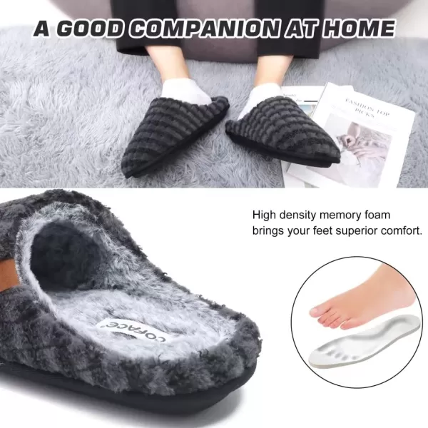 COFACE Unisex Mens Womens Cozy Memory Foam Scuff Slippers Casual Slip On Warm House Shoes Indoor/Outdoor Sandal Slippers With Arch Support Rubber Sole Size 4-15