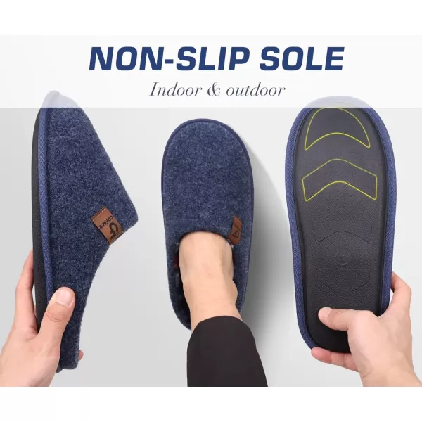 COFACE Unisex Mens Womens Cozy Memory Foam Scuff Slippers Casual Slip On Warm House Shoes Indoor/Outdoor Sandal Slippers With Arch Support Rubber Sole Size 4-15