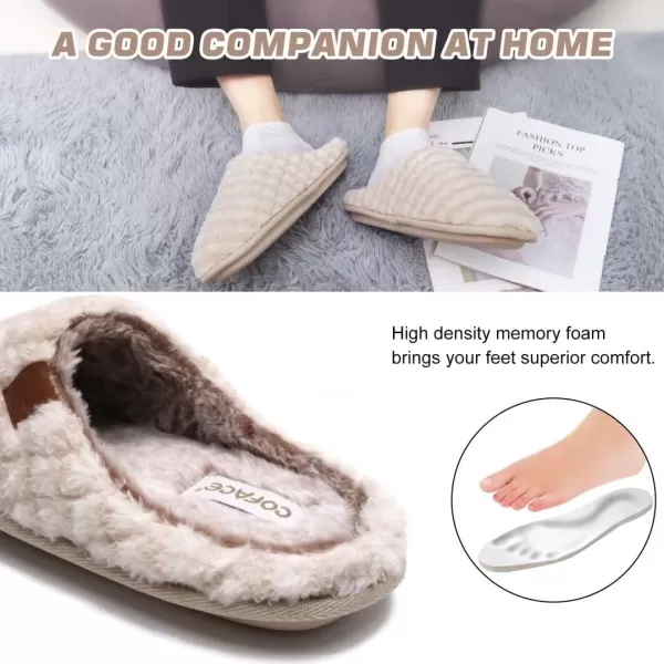 COFACE Unisex Mens Womens Cozy Memory Foam Scuff Slippers Casual Slip On Warm House Shoes Indoor/Outdoor Sandal Slippers With Arch Support Rubber Sole Size 4-15