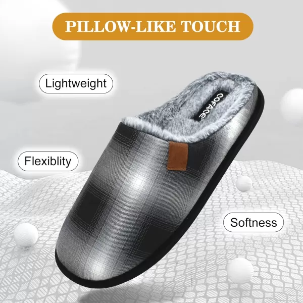 COFACE Unisex Mens Womens Cozy Memory Foam Scuff Slippers Casual Slip On Warm House Shoes Indoor/Outdoor Sandal Slippers With Arch Support Rubber Sole Size 4-15