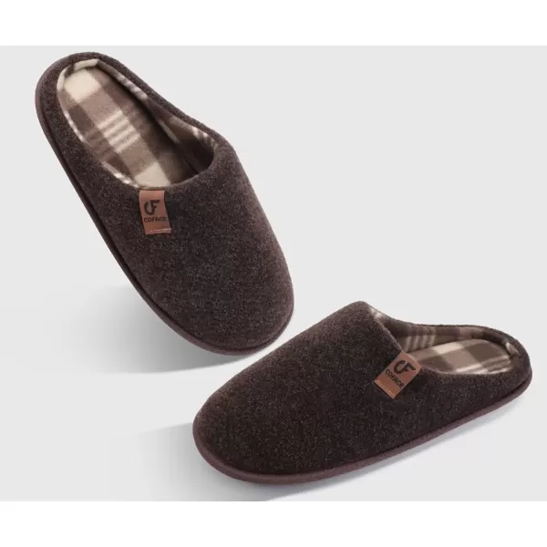 COFACE Unisex Mens Womens Cozy Memory Foam Scuff Slippers Casual Slip On Warm House Shoes Indoor/Outdoor Sandal Slippers With Arch Support Rubber Sole Size 4-15
