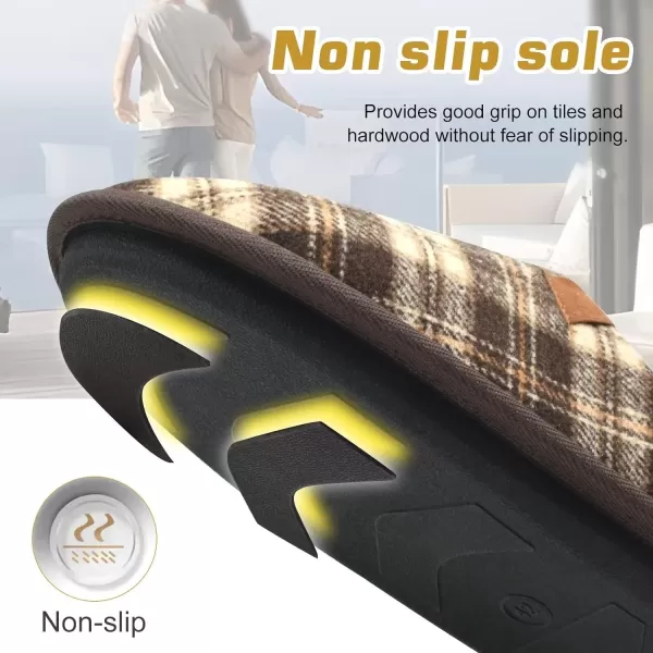 COFACE Unisex Mens Womens Cozy Memory Foam Scuff Slippers Casual Slip On Warm House Shoes Indoor/Outdoor Sandal Slippers With Arch Support Rubber Sole Size 4-15