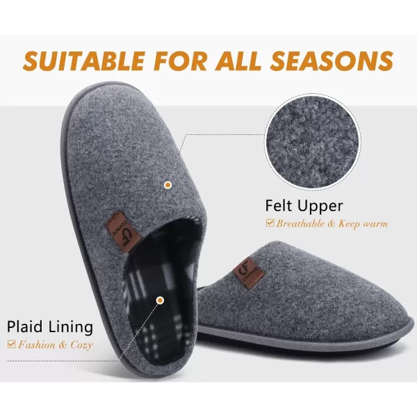 COFACE Unisex Mens Womens Cozy Memory Foam Scuff Slippers Casual Slip On Warm House Shoes Indoor/Outdoor Sandal Slippers With Arch Support Rubber Sole Size 4-15