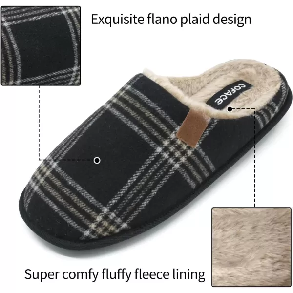 COFACE Unisex Mens Womens Cozy Memory Foam Scuff Slippers Casual Slip On Warm House Shoes Indoor/Outdoor Sandal Slippers With Arch Support Rubber Sole Size 4-15