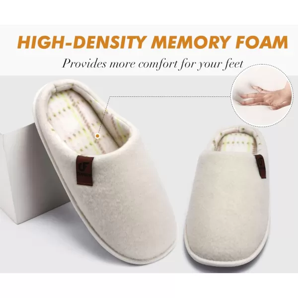 COFACE Unisex Mens Womens Cozy Memory Foam Scuff Slippers Casual Slip On Warm House Shoes Indoor/Outdoor Sandal Slippers With Arch Support Rubber Sole Size 4-15