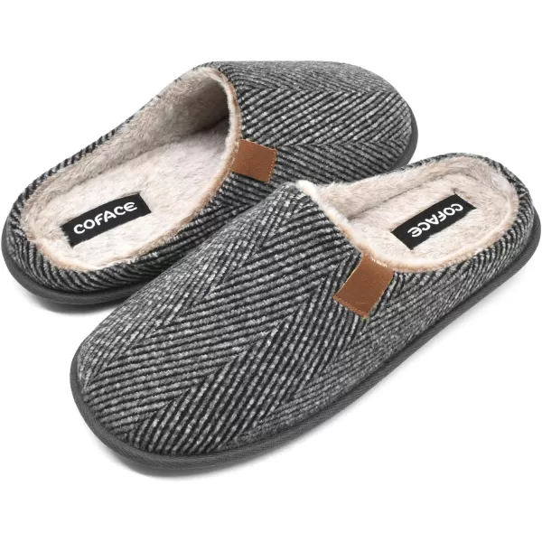 COFACE Unisex Mens Womens Cozy Memory Foam Scuff Slippers Casual Slip On Warm House Shoes Indoor/Outdoor Sandal Slippers With Arch Support Rubber Sole Size 4-15