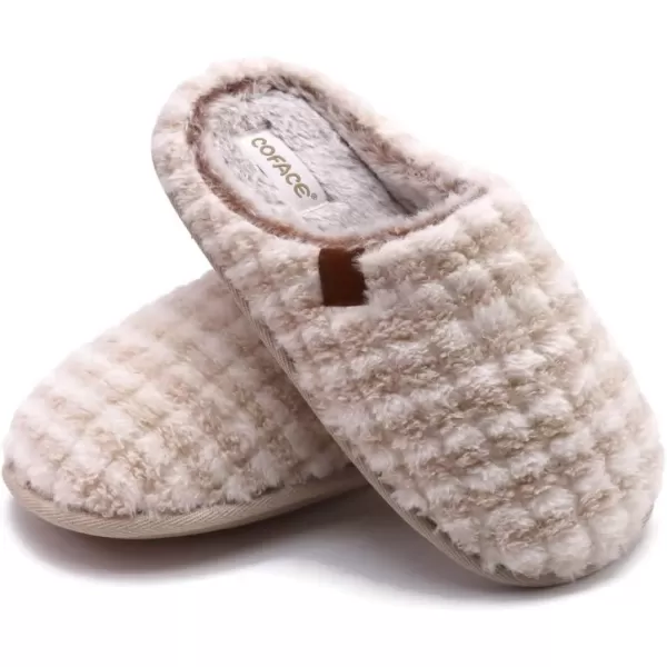COFACE Unisex Mens Womens Cozy Memory Foam Scuff Slippers Casual Slip On Warm House Shoes Indoor/Outdoor Sandal Slippers With Arch Support Rubber Sole Size 4-15