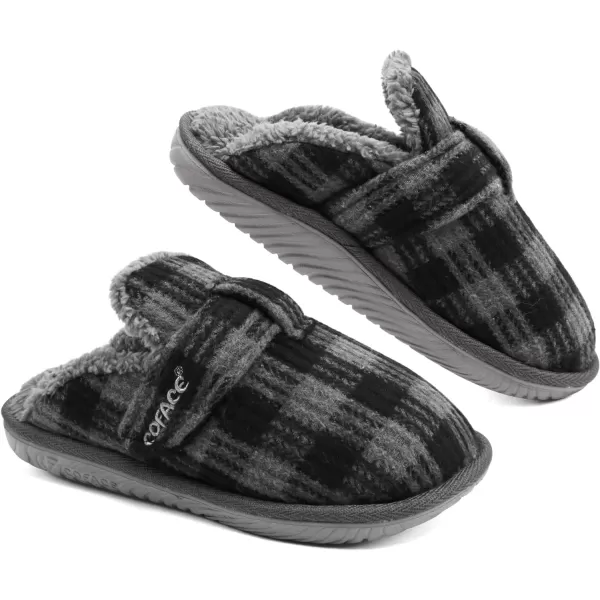 COFACE Unisex Mens Womens Cozy Memory Foam Scuff Slippers Casual Slip On Warm House Shoes Indoor/Outdoor Sandal Slippers With Arch Support Rubber Sole Size 4-15)